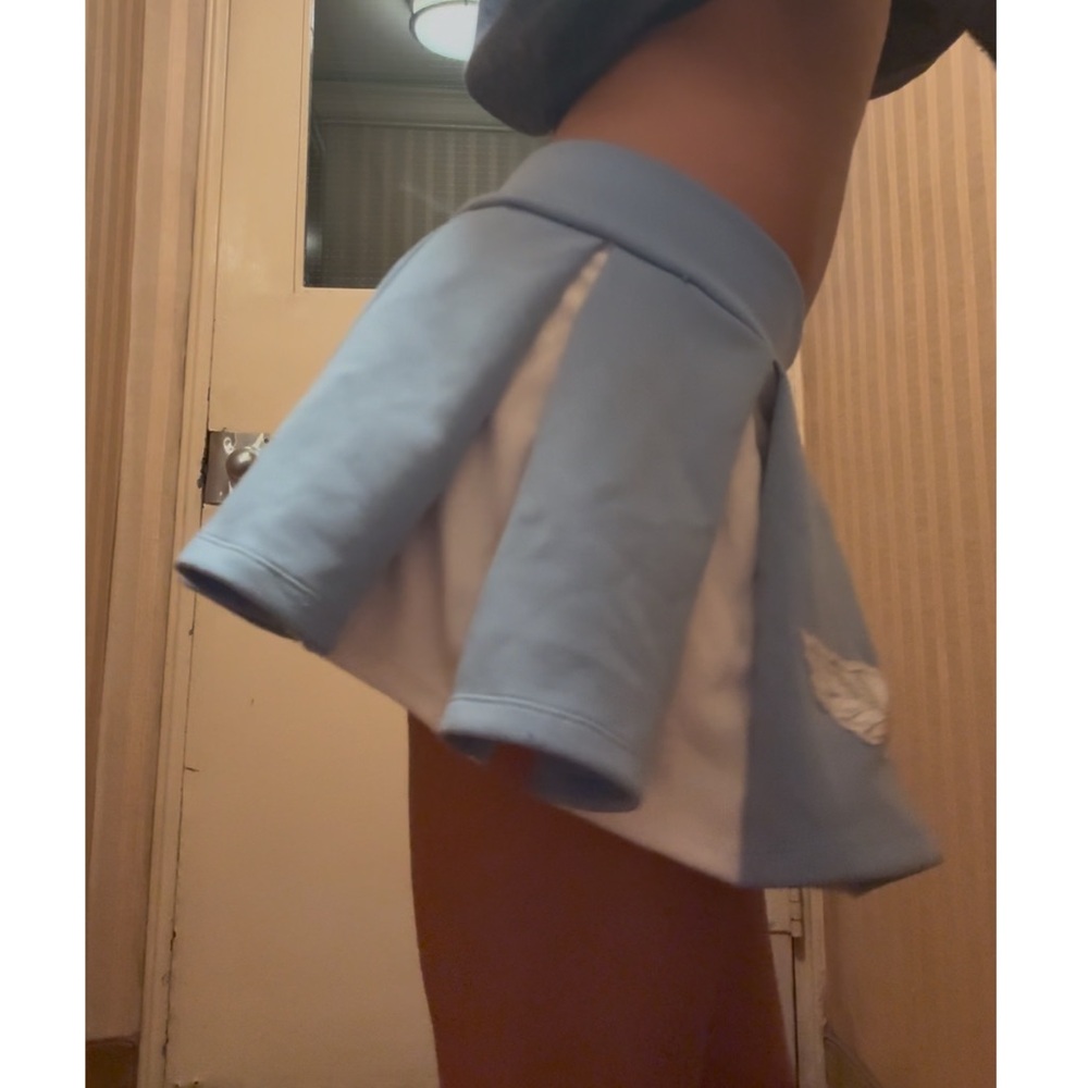 blue mini skirt